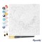 Figured'Art Mini Paint by Numbers Kit for Adults with Frame Travel Poster California Balloons Small format 8"x8" - Craft Art Painting DIY Canvas Already Stretched on a Wooden Frame